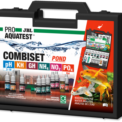 JBL ProAquaTest COMBISET Pond - Maleta de testes para análises de água em lagos com carpas Koi e de jardim