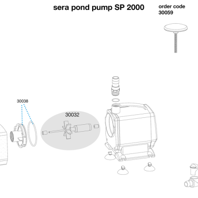 Sera pond SP 2000 - Bomba de água com repuxo para lago - 2470L/h