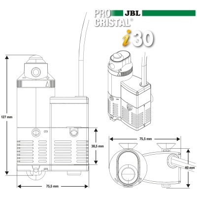 JBL PROCRISTAL i30 - Filtro interno para aquários com peixes pequenos e camarões