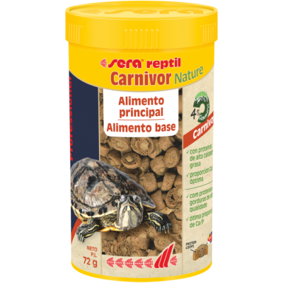 Sera Reptil Carnivor Nature - Alimento para tartarugas e répteis carnívoros