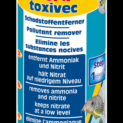 Sera Toxivec - elimina amónia, nitrito, metais pesados, cloro e cloraminas
