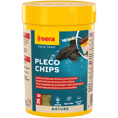 Sera Pleco Chips - Alimento principal para ancistrus, plecos e peixes de fundo