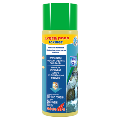 Sera pond Toxivec - elimina amónia, nitrito, metais pesados, cloro e cloramina em lagos