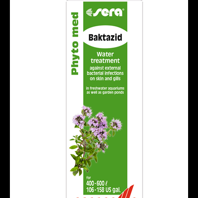 Sera Phyto med Baktazid - Tratamento contra bactérias da pele e guelras