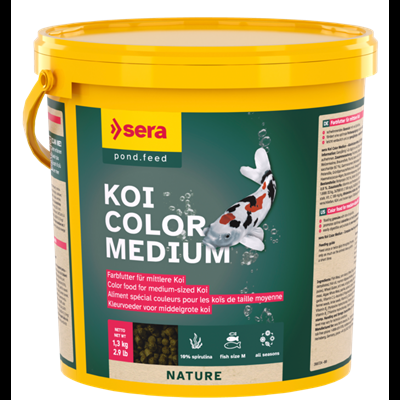 sera Koi Color Medium - Alimento potenciador da cor para carpas koi