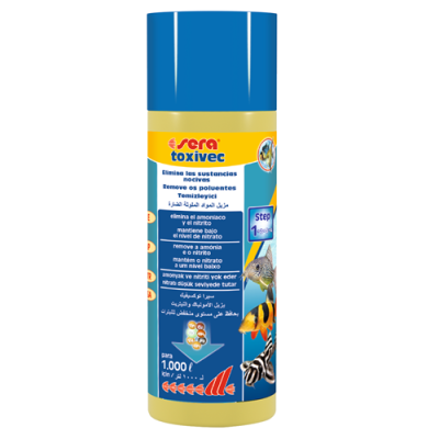 Sera Toxivec - elimina amónia, nitrito, metais pesados, cloro e cloraminas