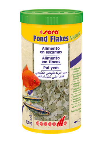 Sera Pond Flakes Nature - Alimento base para peixes de lago