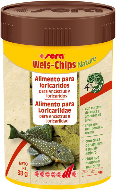 Sera Wels-Chips Nature - Alimento para Ancistrus e Plecos