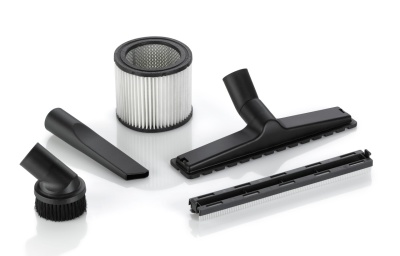 Conjunto de acessórios para aspirador de pó em plástico preto e filtro cylindrical branco e preto