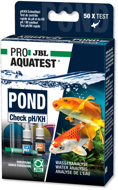 JBL ProAquaTest Pond Check pH/KH - Kit de testes de pH e KH para lago