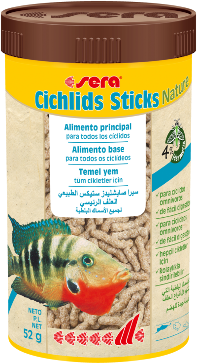 Sera Cichlids Sticks Nature - Alimento base para todos os ciclídeos