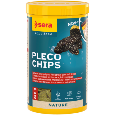 Sera Pleco Chips - Alimento principal para ancistrus, plecos e peixes de fundo