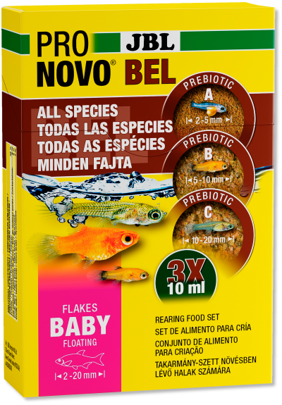 JBL PRONOVO BEL FLAKES BABY - Alimento em flocos para peixes jovens e alevins