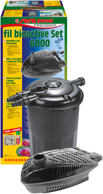 Sera pond fil bioactive set 6000 - Kit filtro e bomba de água para lagos até 6000L