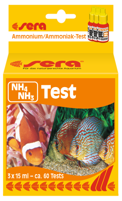 Sera NH4/NH3 test - Teste de NH4/NH3 (amónio/amónia) para água doce e salgada