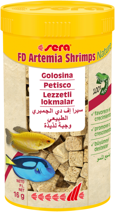 Sera FD Artemia Shrimps Nature - Suplemento para um crescimento saudável