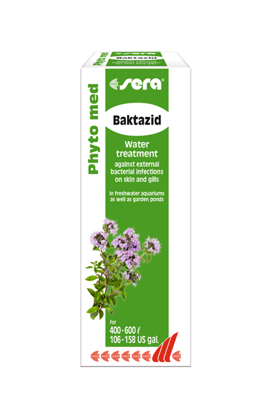 Sera Phyto med Baktazid - Tratamento contra bactérias da pele e guelras