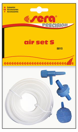Sera air set S - tubo para ar (2m) + torneira + válvula anti-retorno