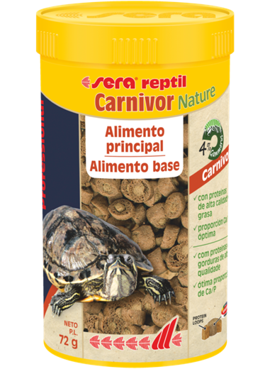 Sera Reptil Carnivor Nature - Alimento para tartarugas e répteis carnívoros
