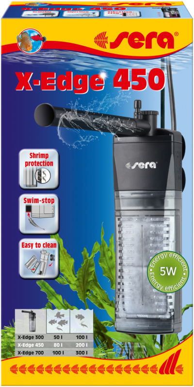 Sera X-Edge 450 - filtro de canto - para aquários até 200 litros