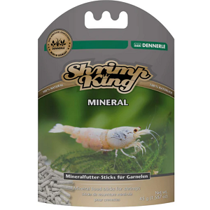 Embalagem Shrimp King Mineral para sticks minerais de camarão, verde com camarão branco