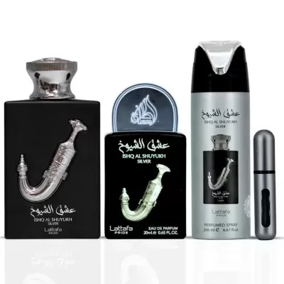 Lattafa Pride Ishq Al Shuyukh Silver coffret unissexo Lattafa Pride Ishq Al Shuyukh Silver coffret unissexo