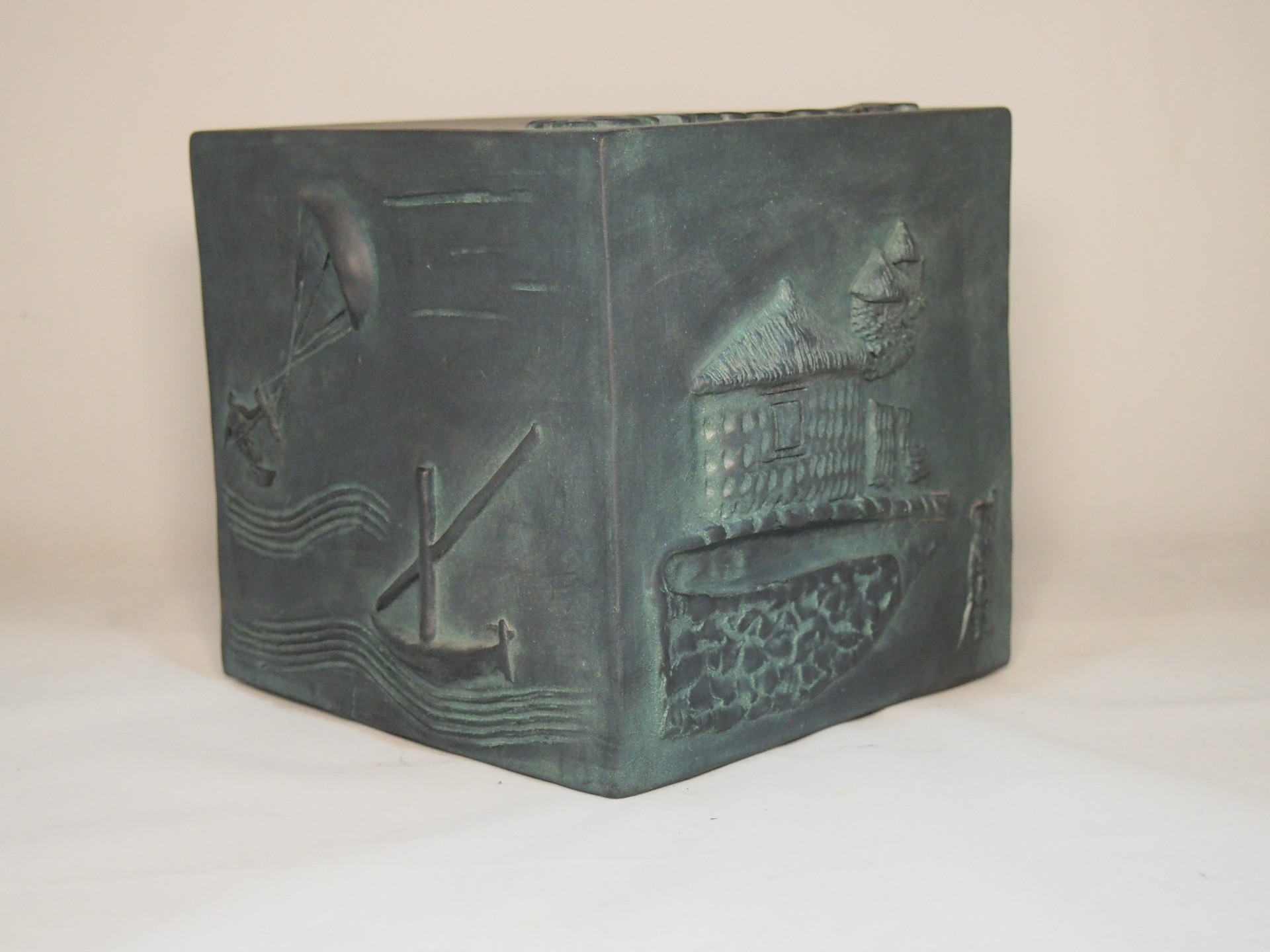 Cubo Comemorativo 14x14 Faiança Pintado