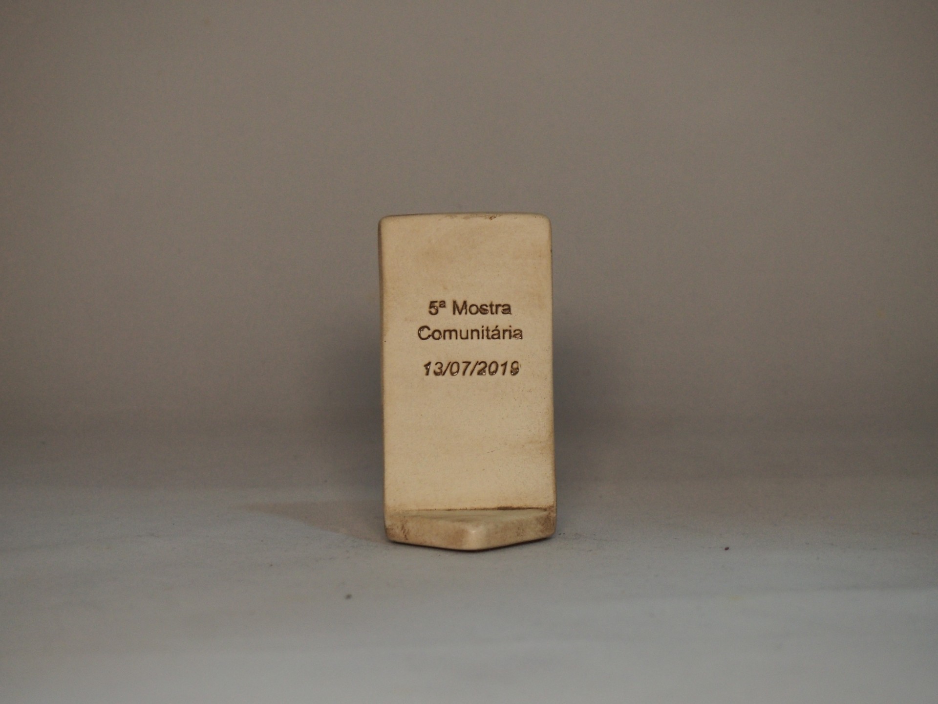 Placa Comemorativa 3x7 faiança pintado