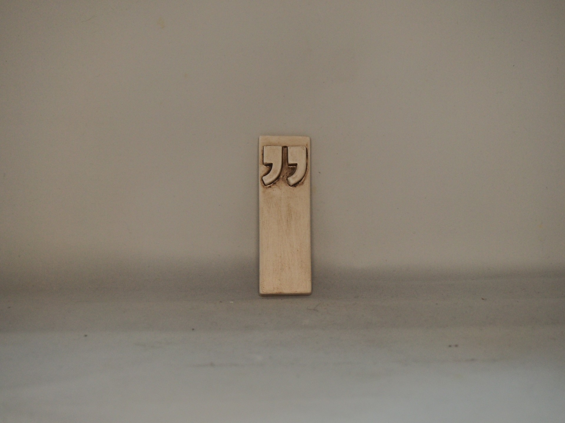 Letra ASPAS " `` 5x6,5 faiança patine castanho