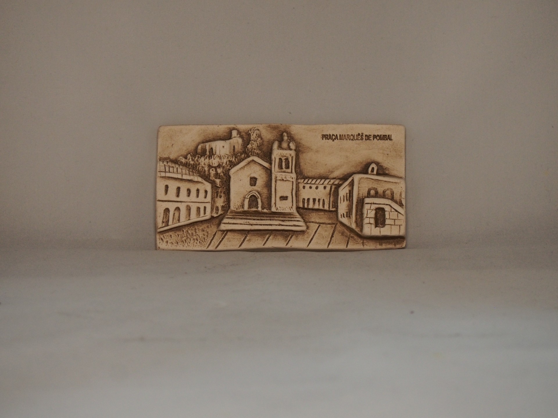 Placa Praça Marquês Pombal 16x10 Patine Castanho