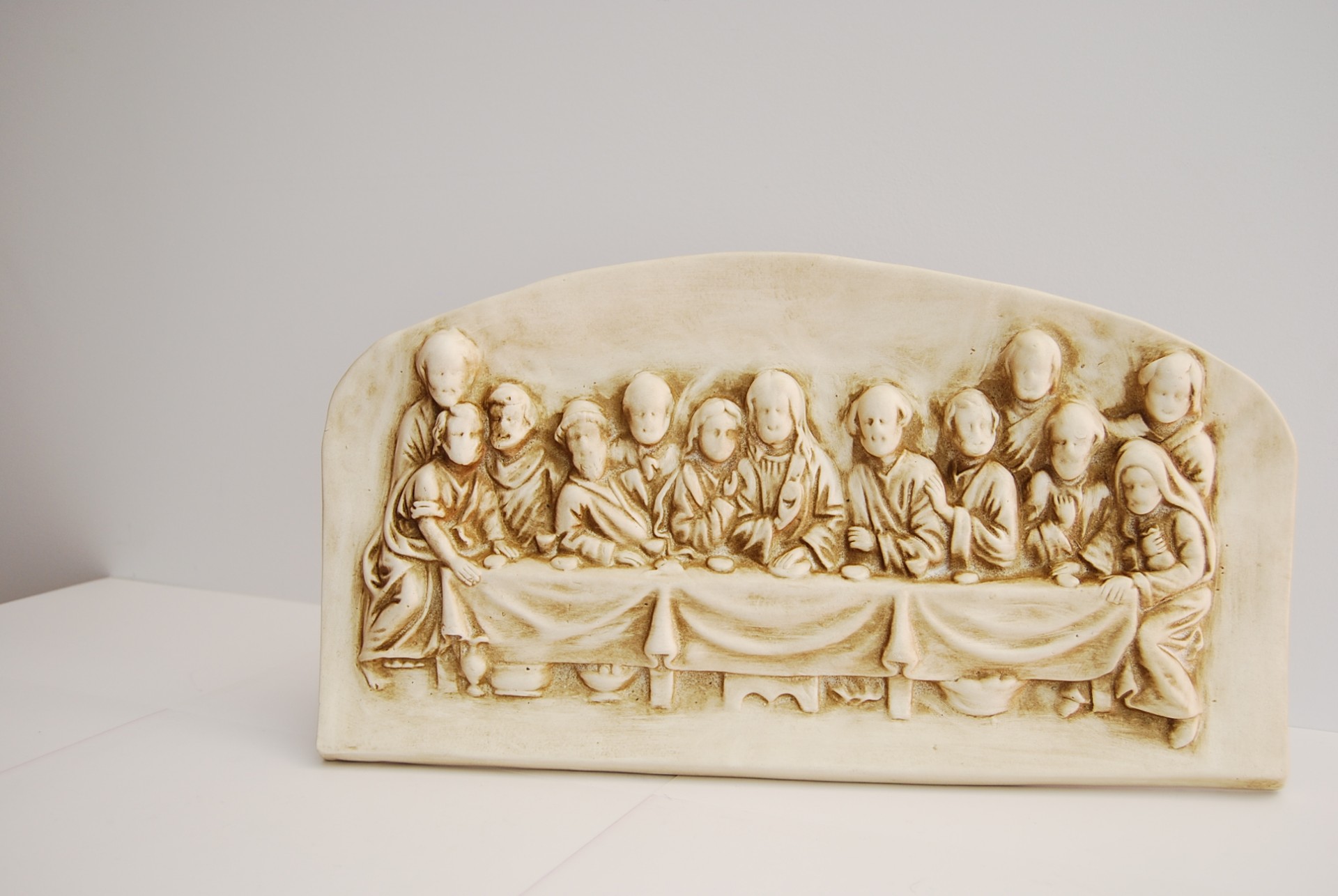 Ceia de Cristo 35x20 patine castanho