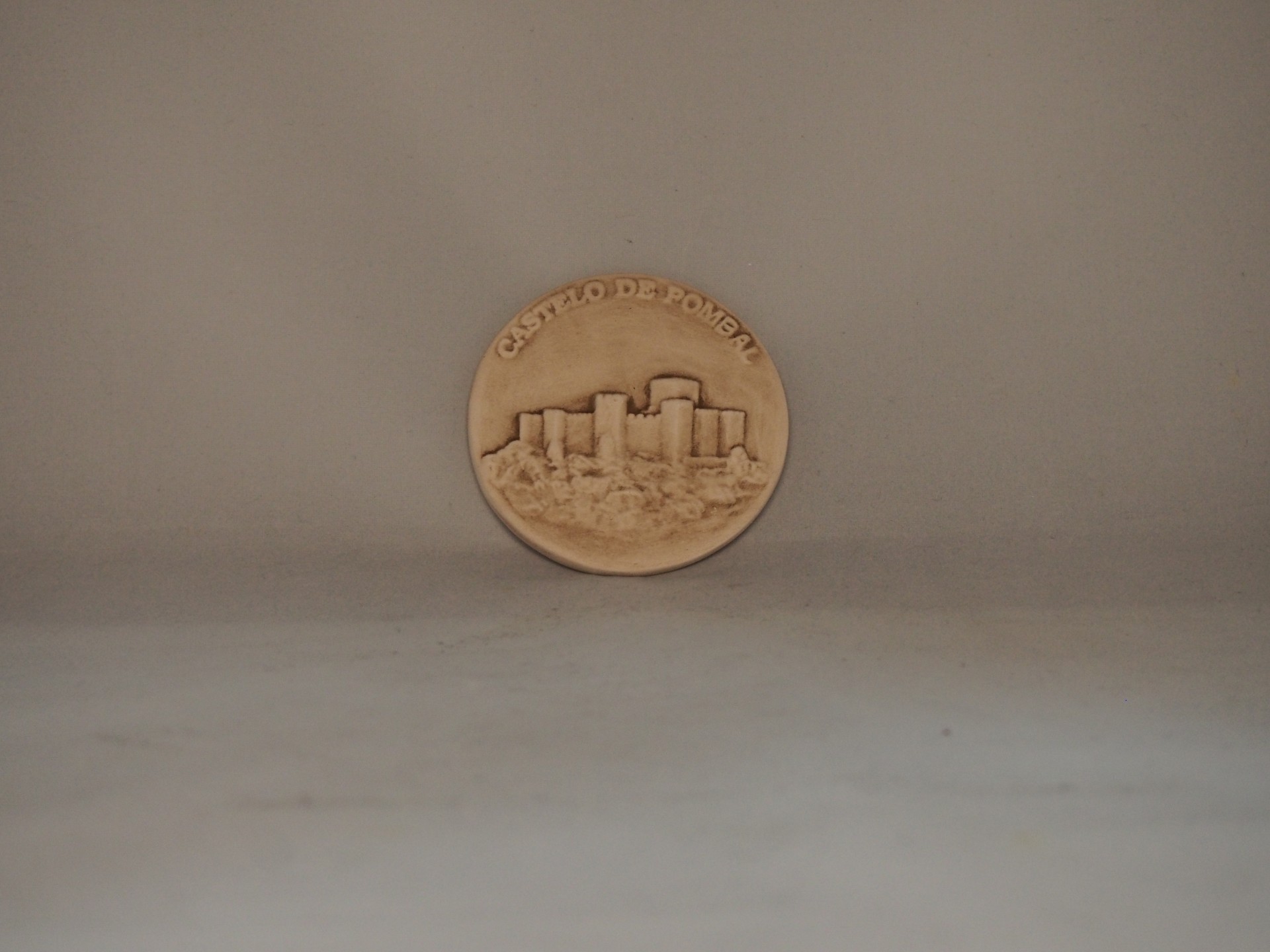 Medalha em Faiança duas faces 8cm Patine