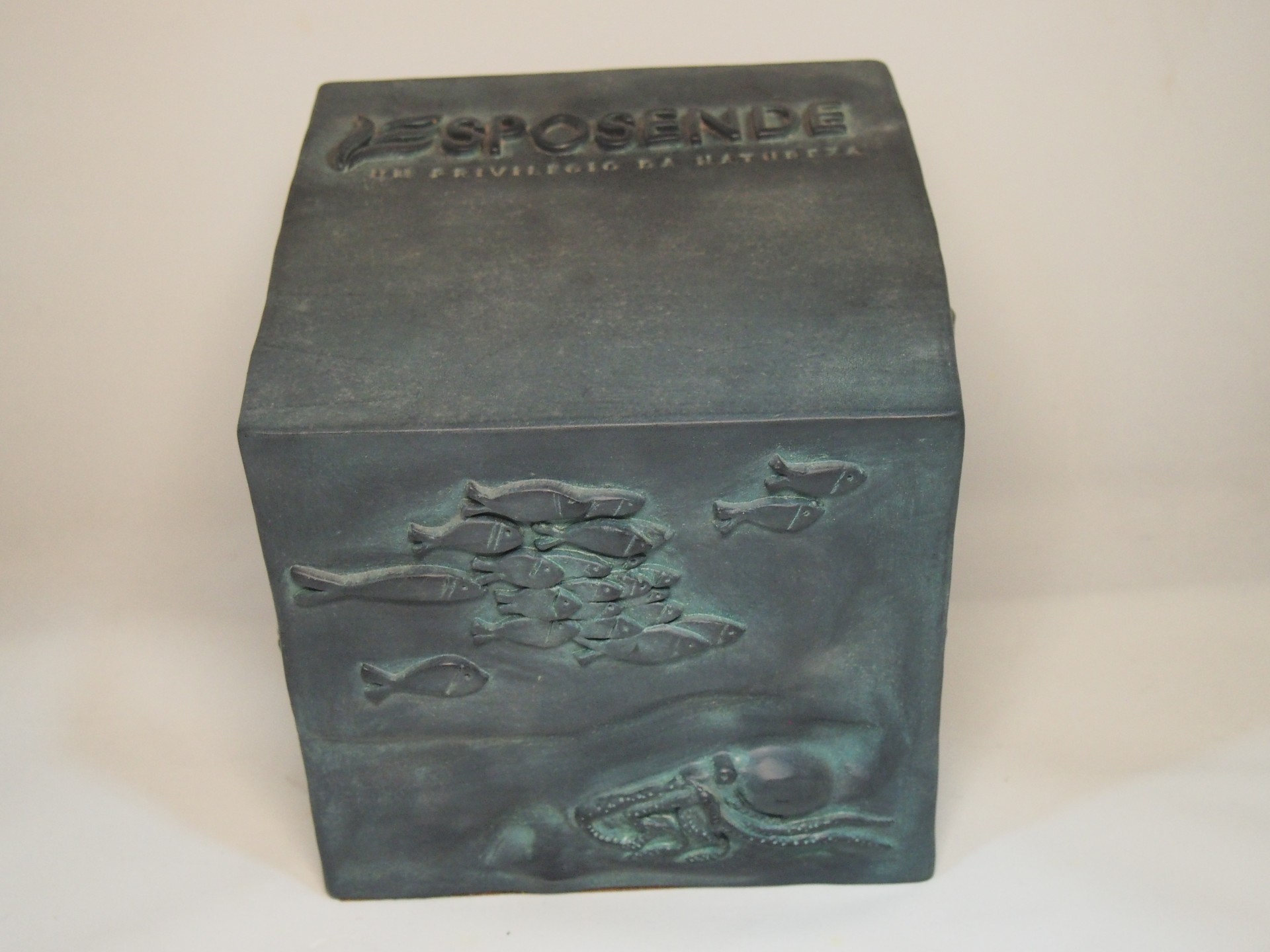 Cubo Comemorativo 14x14 Faiança Pintado