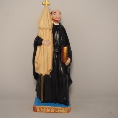 Sto. Inácio de Loyola 20cm Faiança Pintado