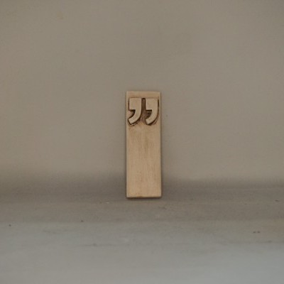 Letra ASPAS " `` 5x6,5 faiança patine castanho