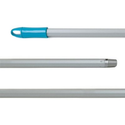 Varas de extensão com cabo cinzento e pega azul