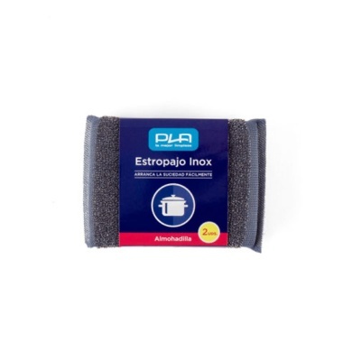 Esfregão Almofada Aço Inoxidável - Pack 2