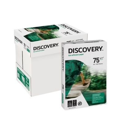 Papel Fotocópia Discovery A4 75g/m² - 5 Resmas