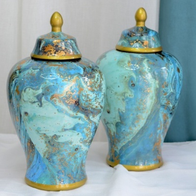 Conjunto de Potes Decorativos Conjunto de Potes Decorativos