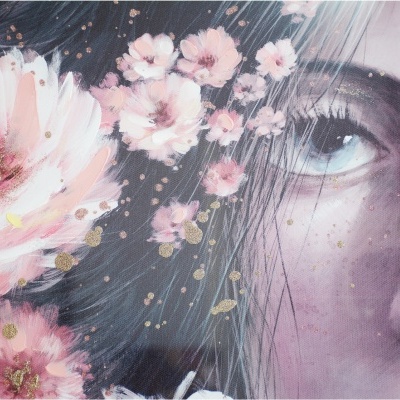 Tela Tema "Mulher c/Flores"