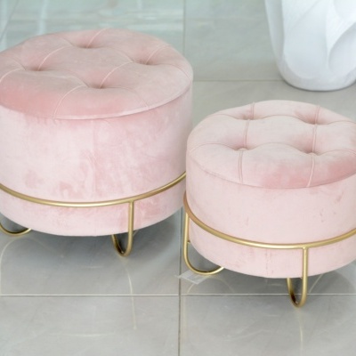 Conjunto de Pufes c/ Inox