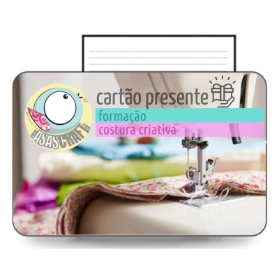 Cartão presente formação de costura