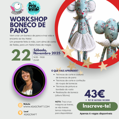 workshop de natal - boneco de pano