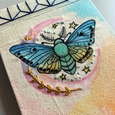Caderno artesanal Borboleta
