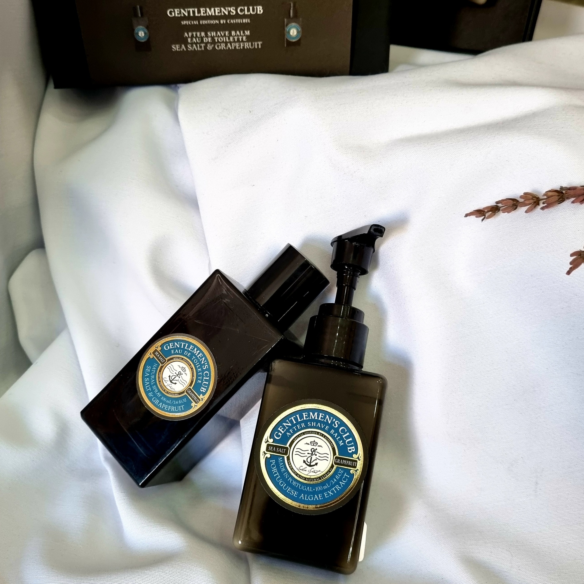 Conjunto Bálsamo After Shave & Eau de Toilette Atelier Petala Azul