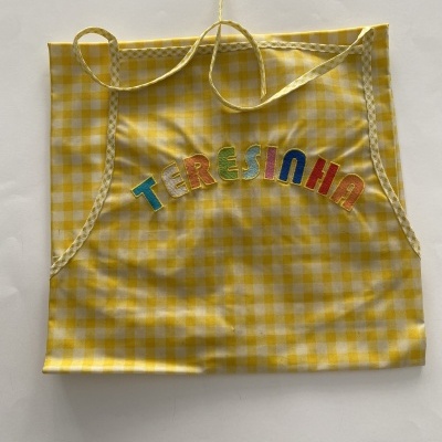 AVENTAL ''LARANJA E AZULÃO''