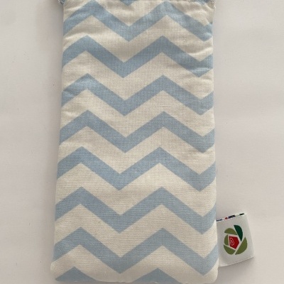 BOLSA PARA ÓCULOS AZUL/BRANCO