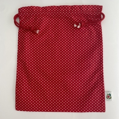 SACO DE TECIDO ENCARNADO