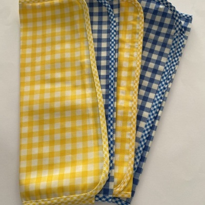 INDIVIDUAL ''XADREZ AMARELO/BRANCO''