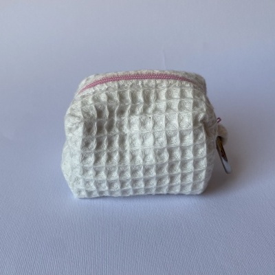 BOLSA PORTA-CHAVES WAFFLE BRANCO